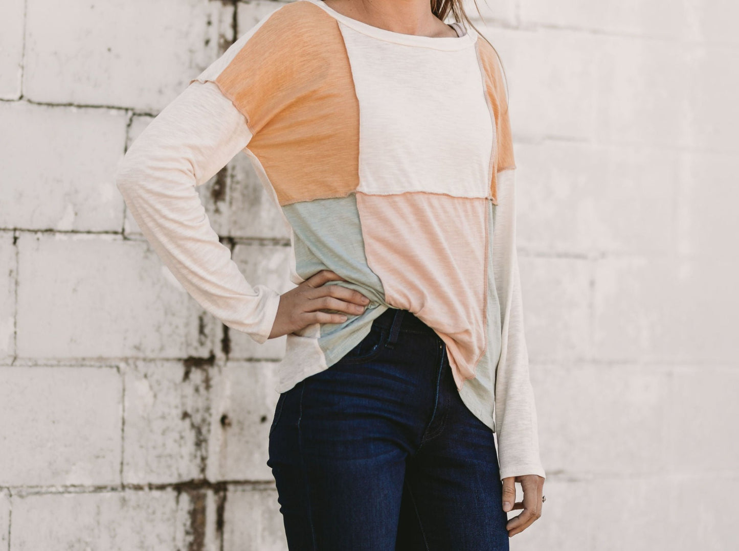 Cotton Slub Jersey Color Block