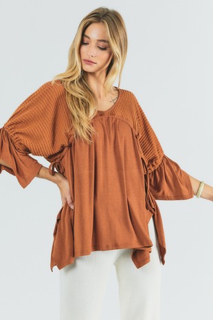 Hi Low 3/4 Sleeve