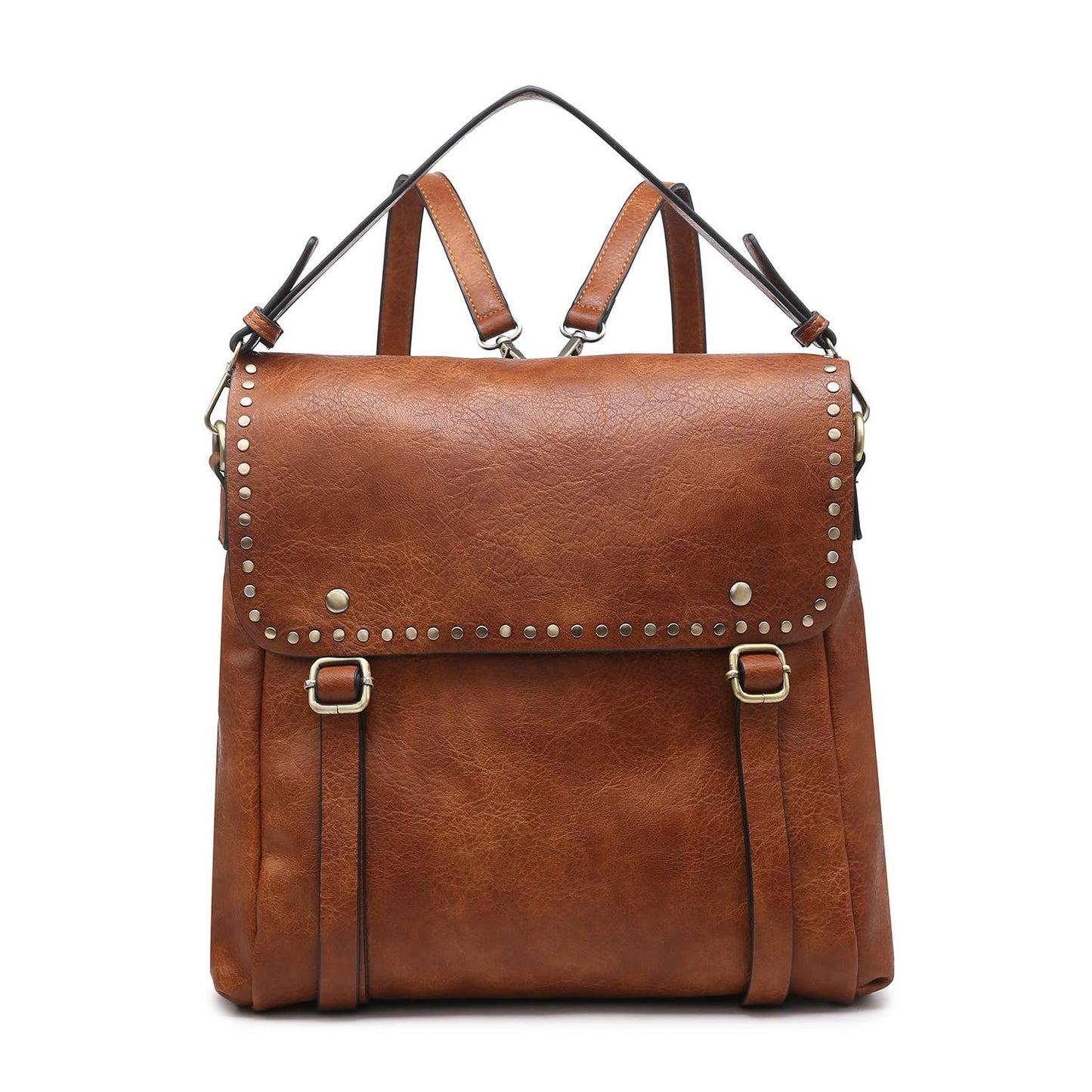 Indigo Backpack w/ Studded Details