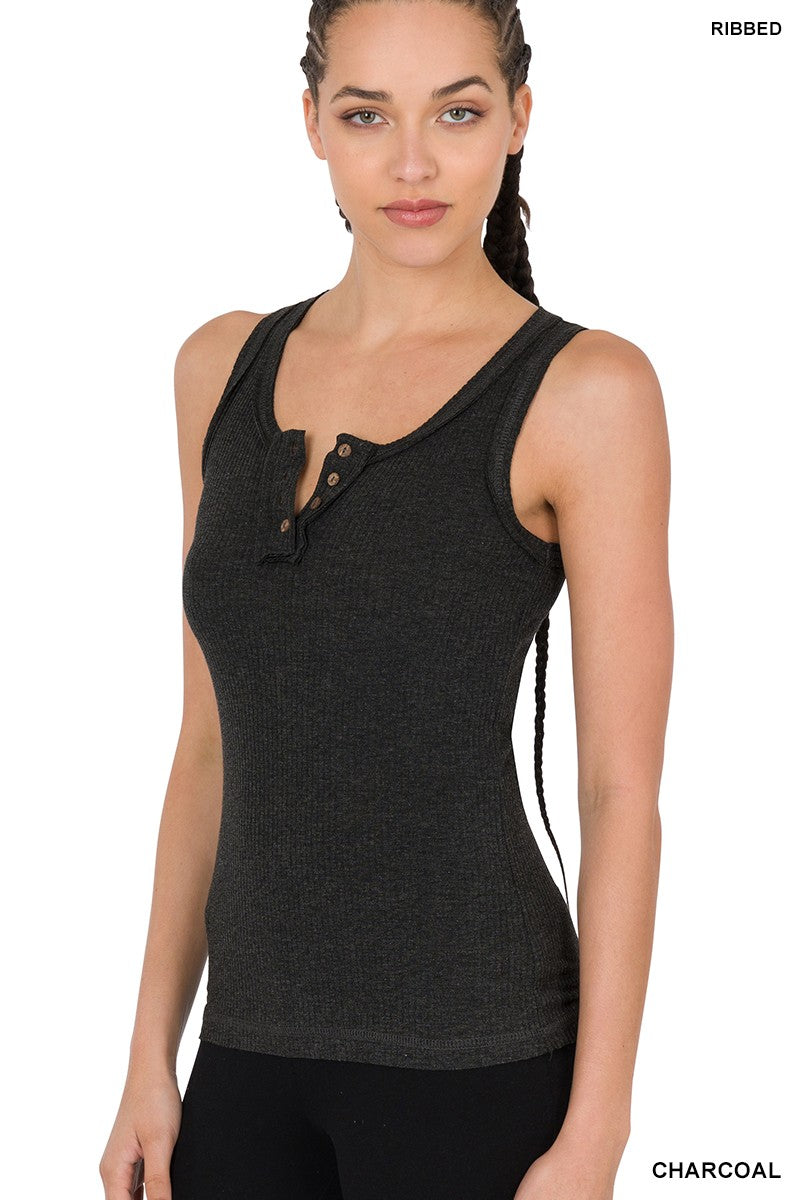 Charcoal Button Tank