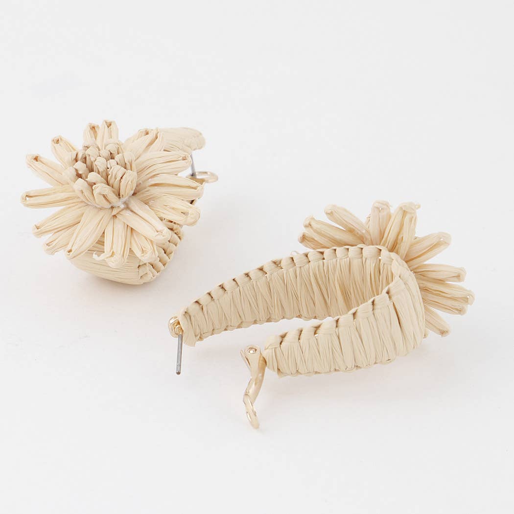 Flower Open Hoop Earring