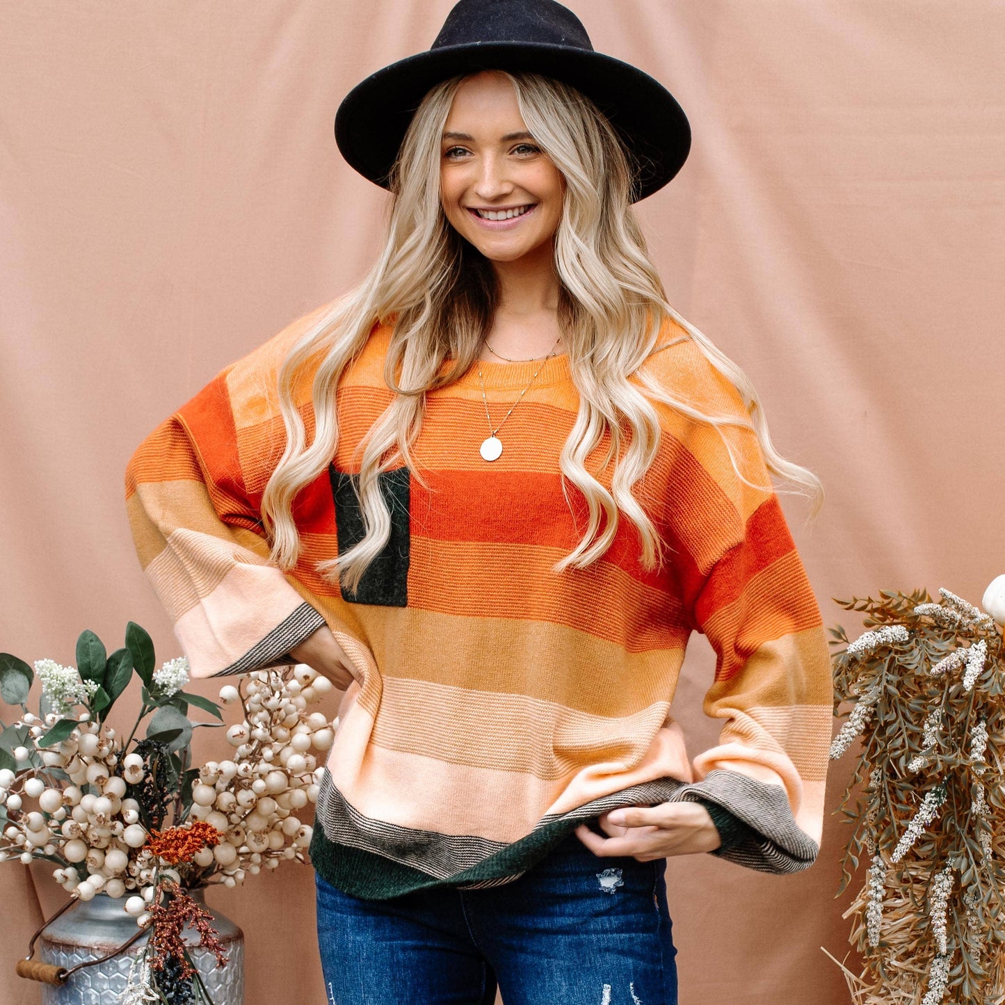 Stripe with Pocket Sweater