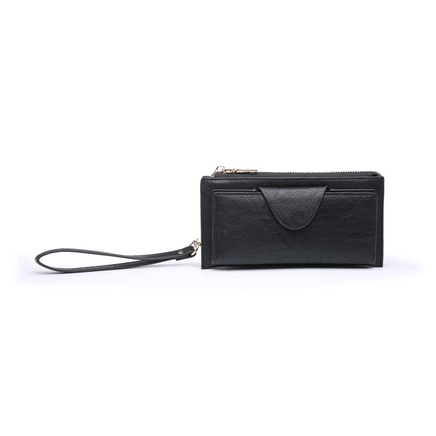 Wallet w/ Snap Closure - Black