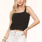 Black Crochet Knit Tank