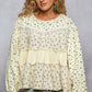 Floral & Cream Balloon Sleeve