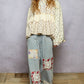 Floral & Cream Balloon Sleeve