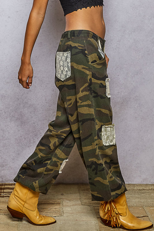 Olive Camo Twill Pants