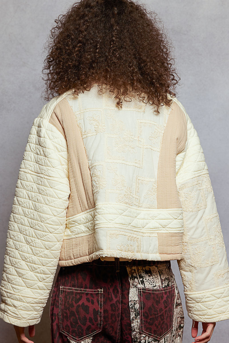 Natural Embroidered Jacket