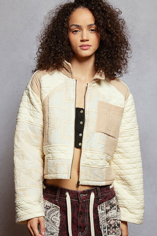Natural Embroidered Jacket