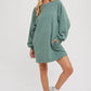 Fern Green French Terry Mini Dress