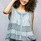 Denim Blue Tank Button Up