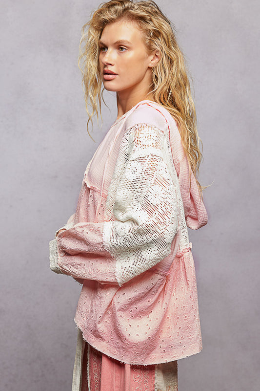 Baby Pink Ruffle Hoodie