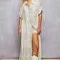 Cream Lace Button Up Maxi