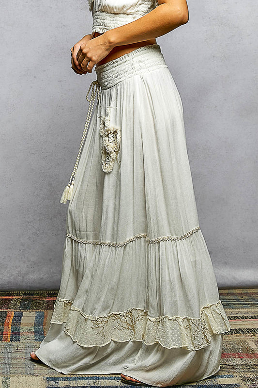 Ivory Ruffle Skirt