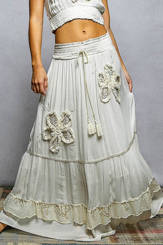 Ivory Ruffle Skirt