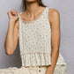 Cream Floral Tank