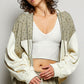 Sage Floral Knit Zip-up