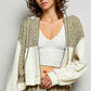 Sage Floral Knit Zip-up