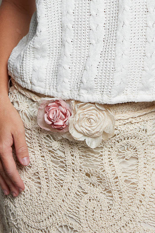 Crochet Flower Belt