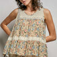Floral Crinkle Tank