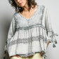 Light Blue Vintage Wash Blouse