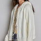 Cream Hoodie Cardigan