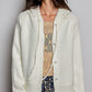 Cream Hoodie Cardigan