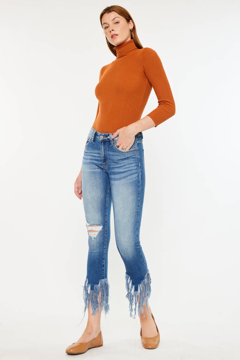 MID RISE ANKLE SKINNY JEANS-KC9169M: MEDIUM / 11/29