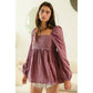 Violet Eyelet Top