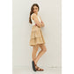 Cream & Latte Ruffled Bow Dress