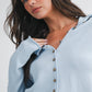 5221HK Button Front Cropped Knit Cardigan: Pink / Contemporary / S