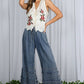 Flared Ruffle Denim