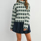 Fall Check Turtleneck Sweater - BMW7532: TAUPE MULTI / M