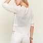 Off White Knit Button Up
