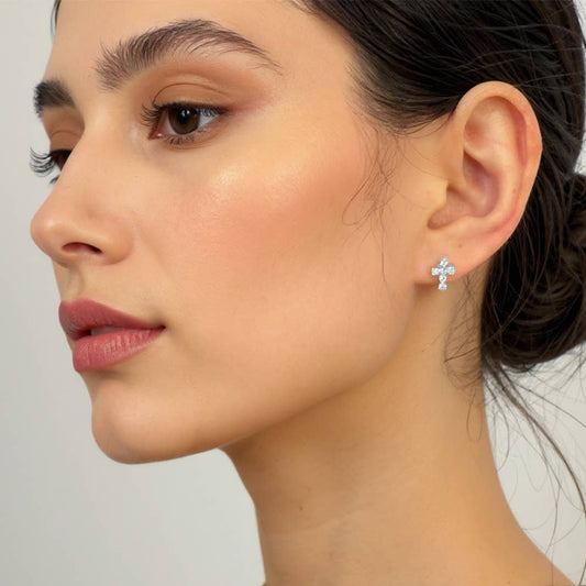 Mini Stud Cross Earrings