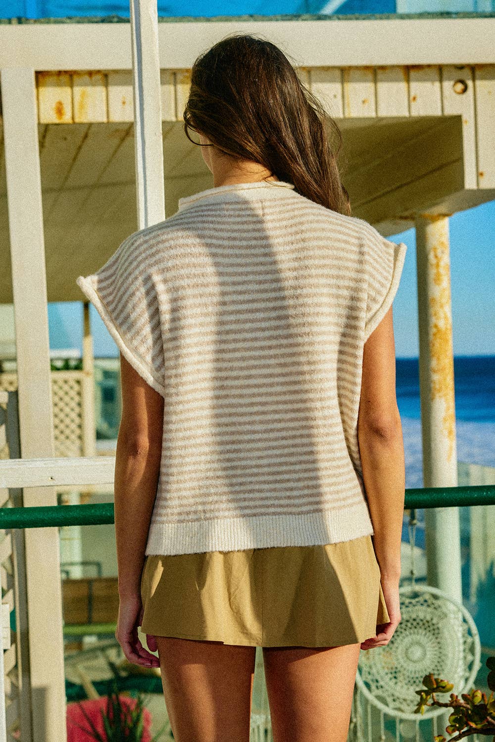 Oatmeal Stripe Cardigan