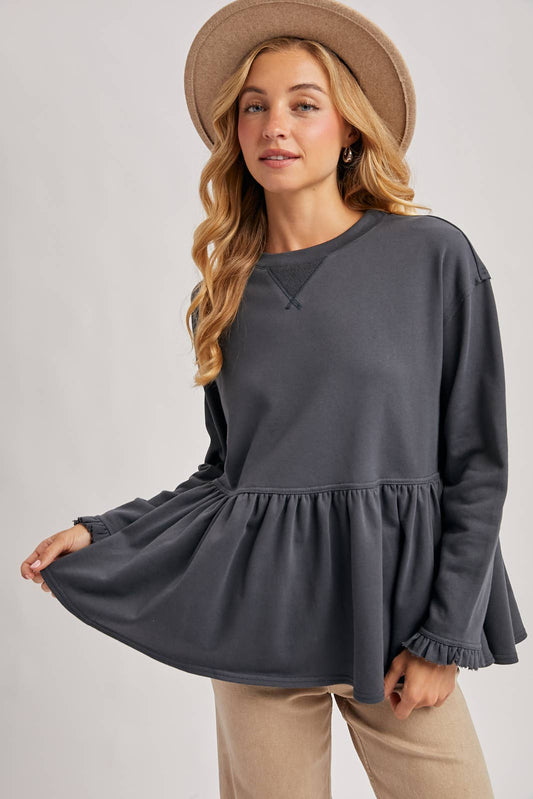 Ash Peplum Sweatshirt