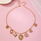 CHARM NECKLACE-HEART FLOWER RHINESTONE CLOVER | 80N92697: GOLD