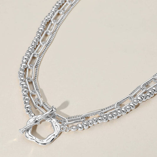 Silver Toggle Necklace