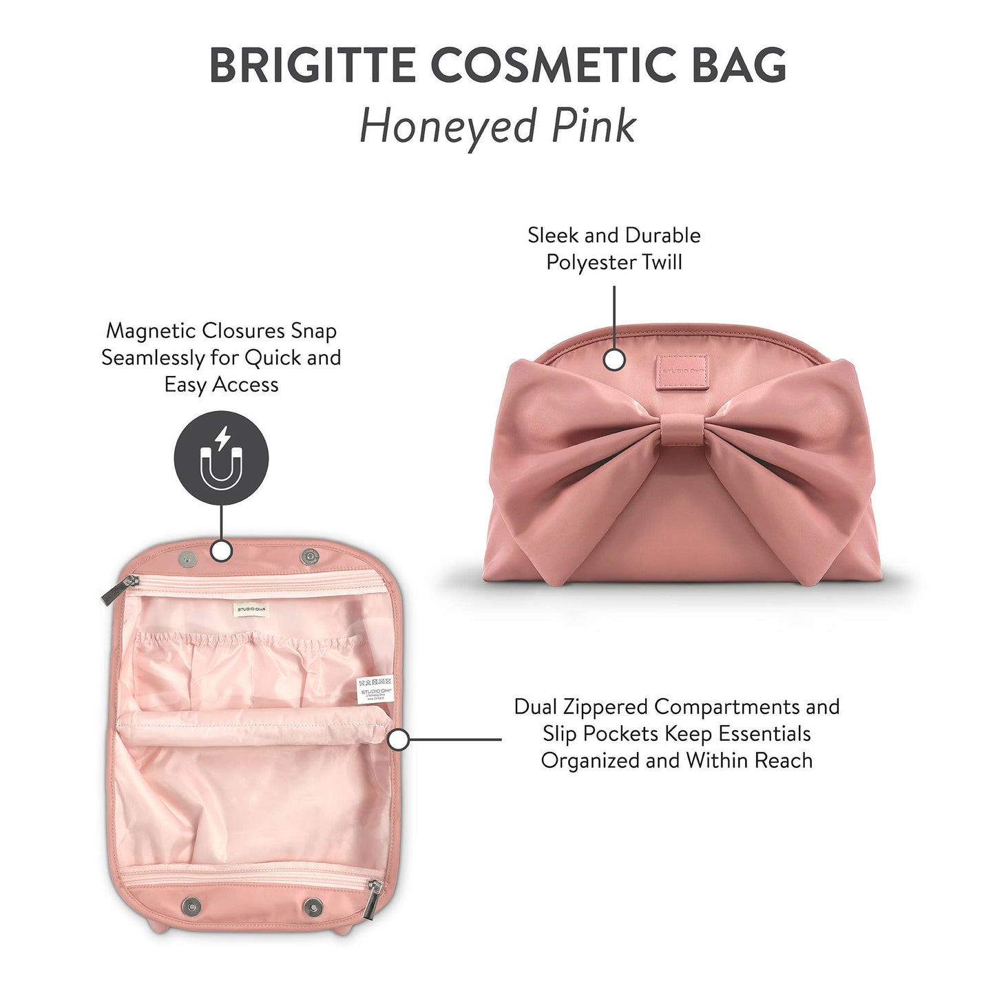 Pink Brigitte Cosmetic Pouch