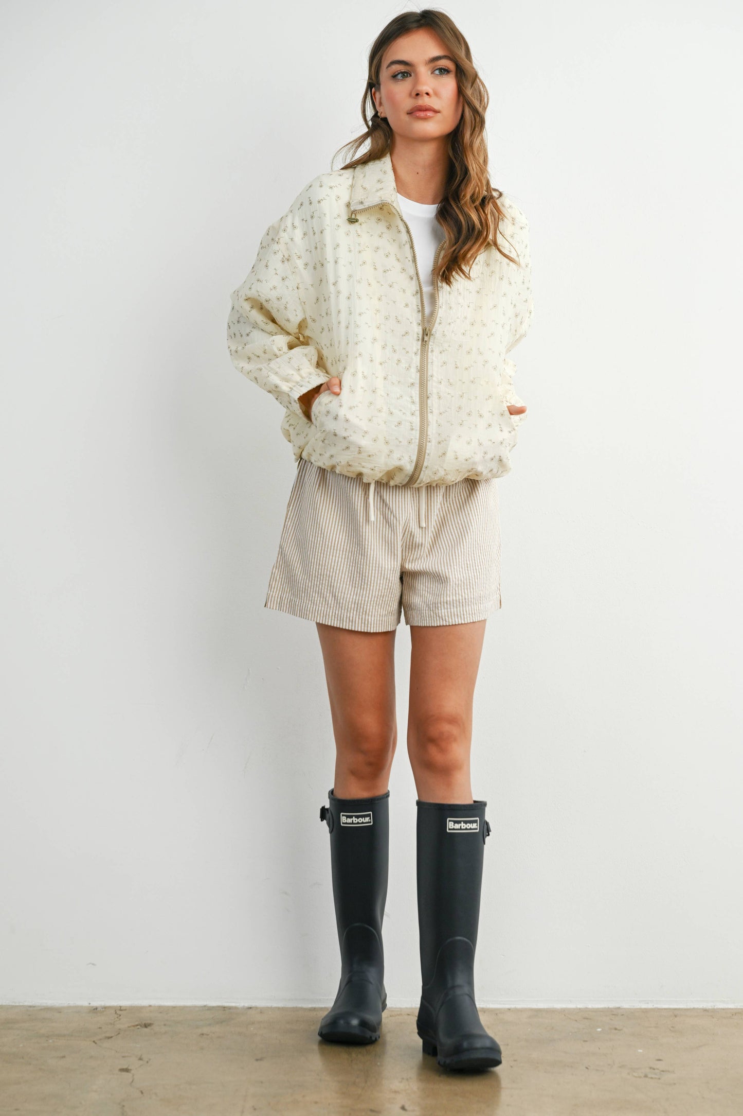 Floral Zip-Up Jacket