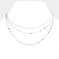 Silver Triple Layered Necklace
