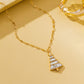 Christmas Tree Baguette Crystal Necklace | 80N93293: GOLD