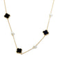 Mother of Pearl Necklace: Gold Pink