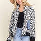 LESW4150-LEOPARD PRINT JACKET WITH DENIM POCKETS: Brown / ONESIZE(6)