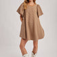 Latte Puff Striped Dress
