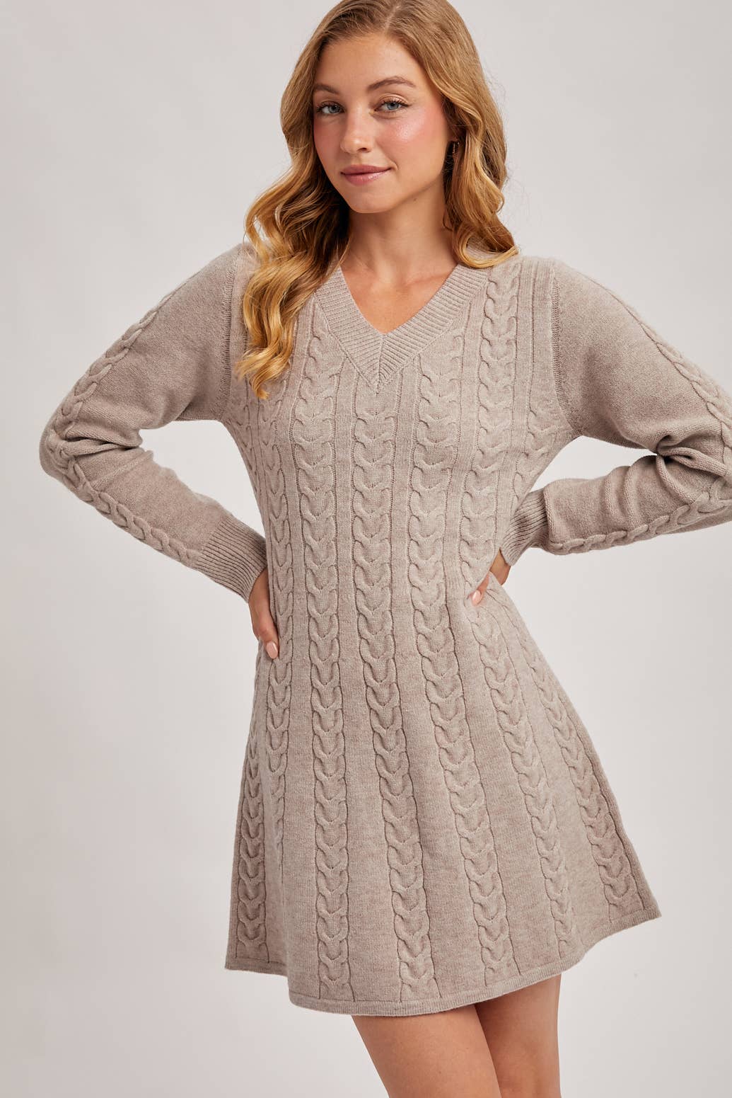 Mushroom Cabel Sweater Dress