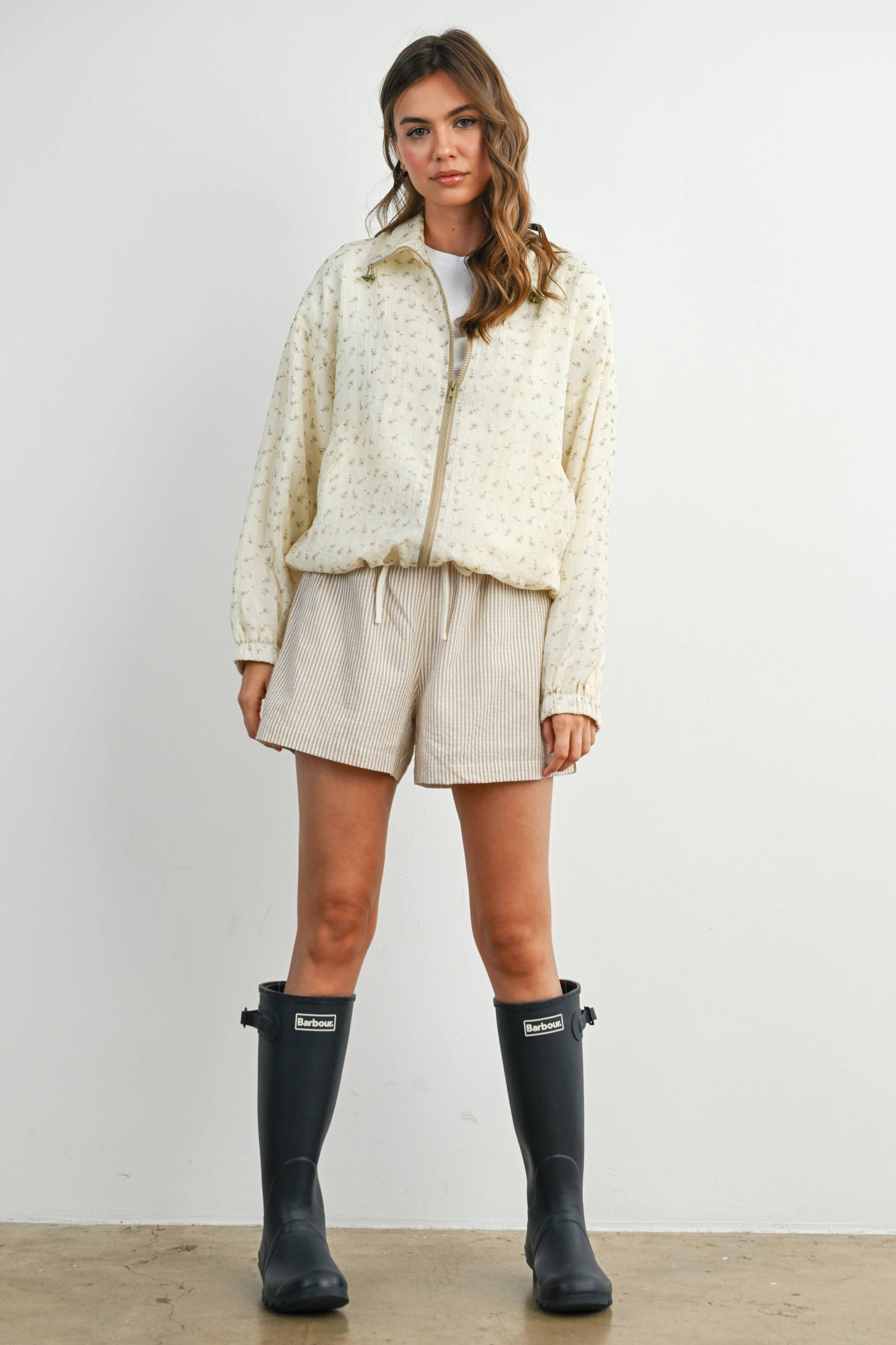 Floral Zip-Up Jacket