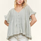 Sage Button Down Blouse
