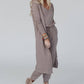 Mocha Jumpsuit & Cardigan Set